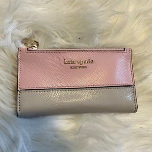 Kate Spade New York Women's Spencer Small Slim Bifold Wallet - Tutu Pink/Crisp L